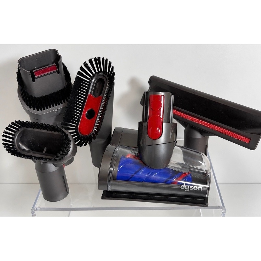 Dyson Vacuum Attachment Tool Set 436314 Gray Red 5 Piece Hair Screw Tool Kit